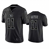 Men's San Francisco 49ers #11 Brandon Aiyuk Black Reflective Limited Stitched Football Jersey,baseball caps,new era cap wholesale,wholesale hats